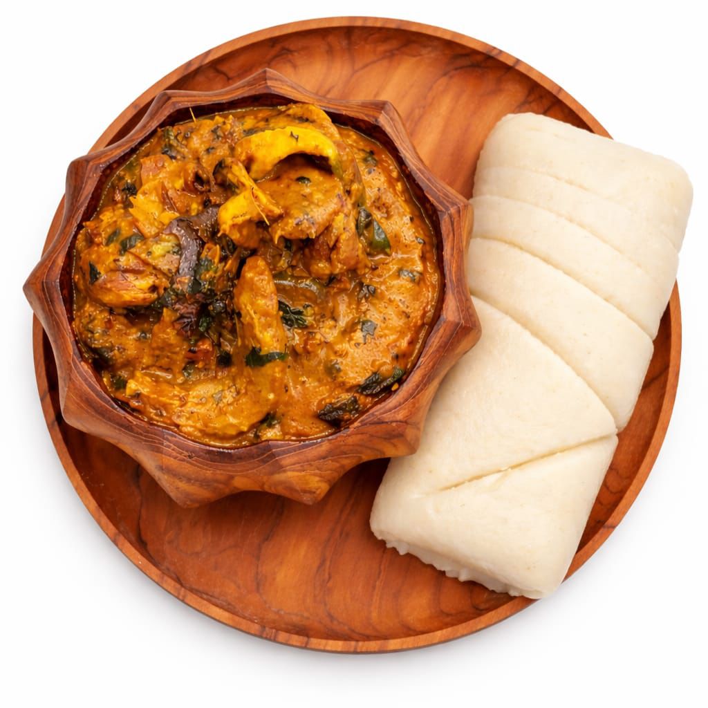 Ogbono Soup served with swallow